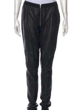 Alexander Wang, vintage leather perforated pants with the zipper, size 8